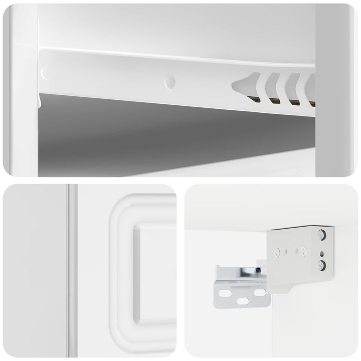 Væghængt Natbord 2 pcs Hvid højglans 34,5 x 33 x 20 cm