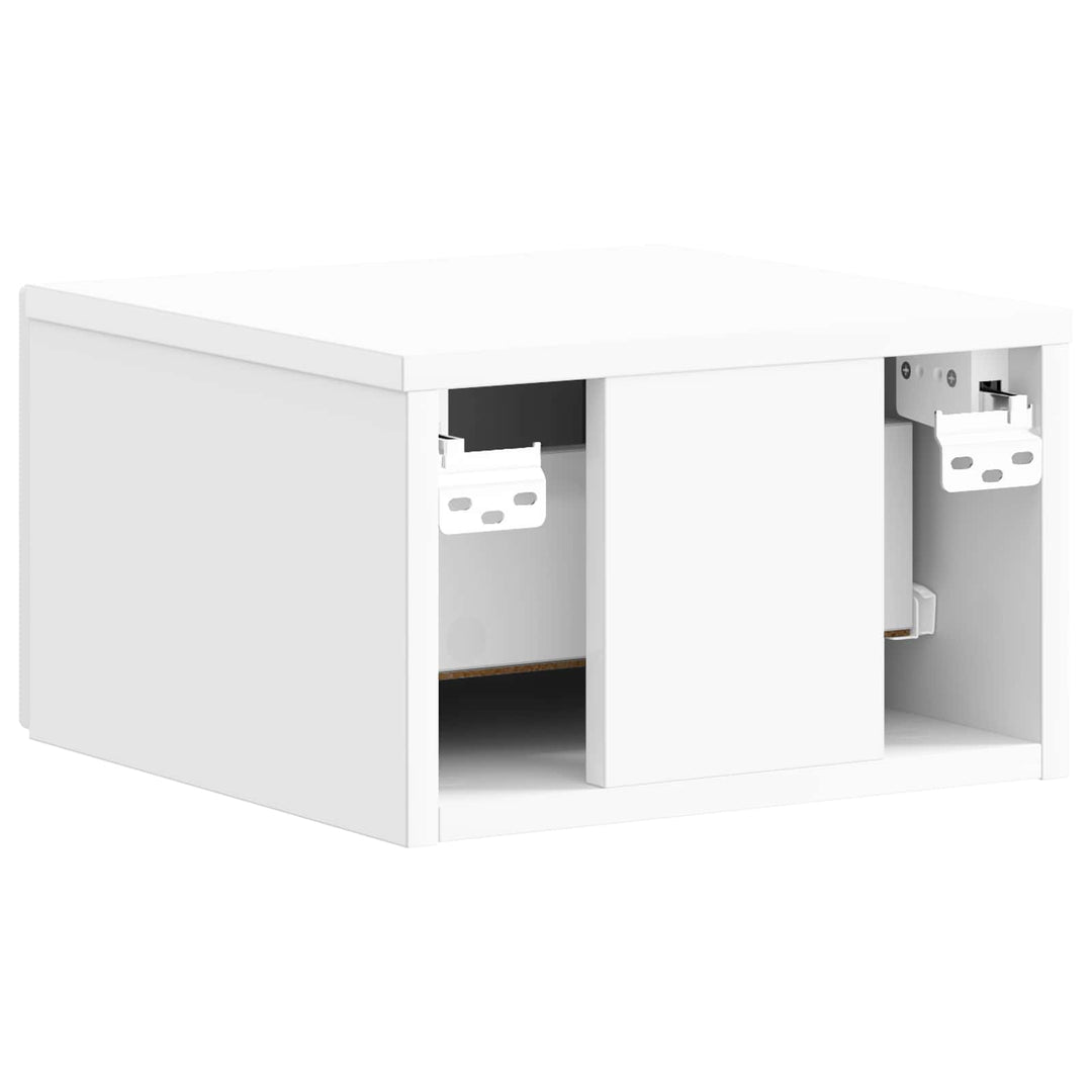 Væghængt Natbord 2 pcs Hvid højglans 34,5 x 33 x 20 cm