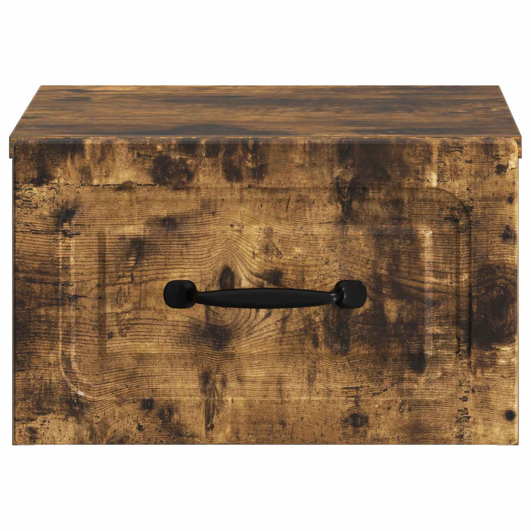 Væghængt Natbord Røget eg 34,5 x 33 x 20 cm Konstrueret træ
