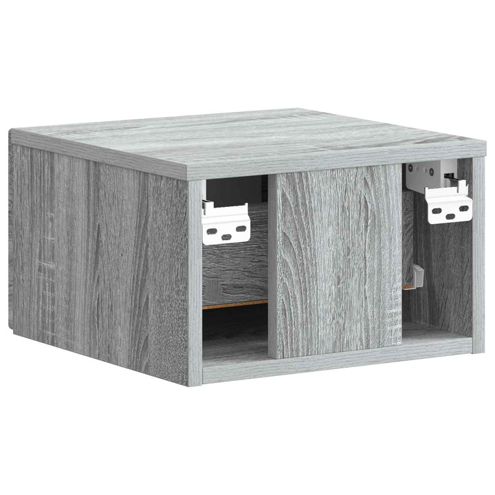 Væghængt Natbord 2 pcs Grå sonoma-eg 34,5 x 33 x 20 cm