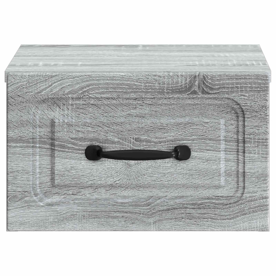 Væghængt Natbord 2 pcs Grå sonoma-eg 34,5 x 33 x 20 cm