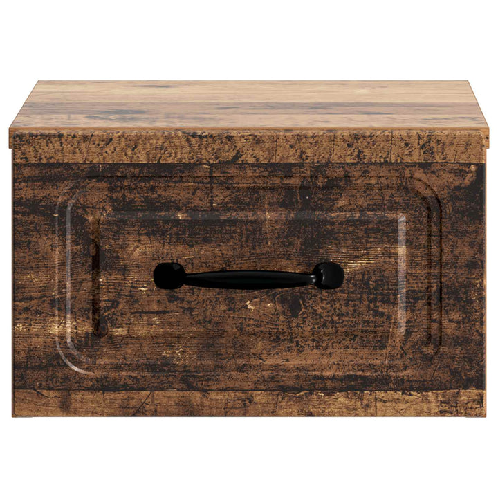 Væghængt Natbord Gammelt træ 34,5 x 33 x 20 cm Konstrueret træ