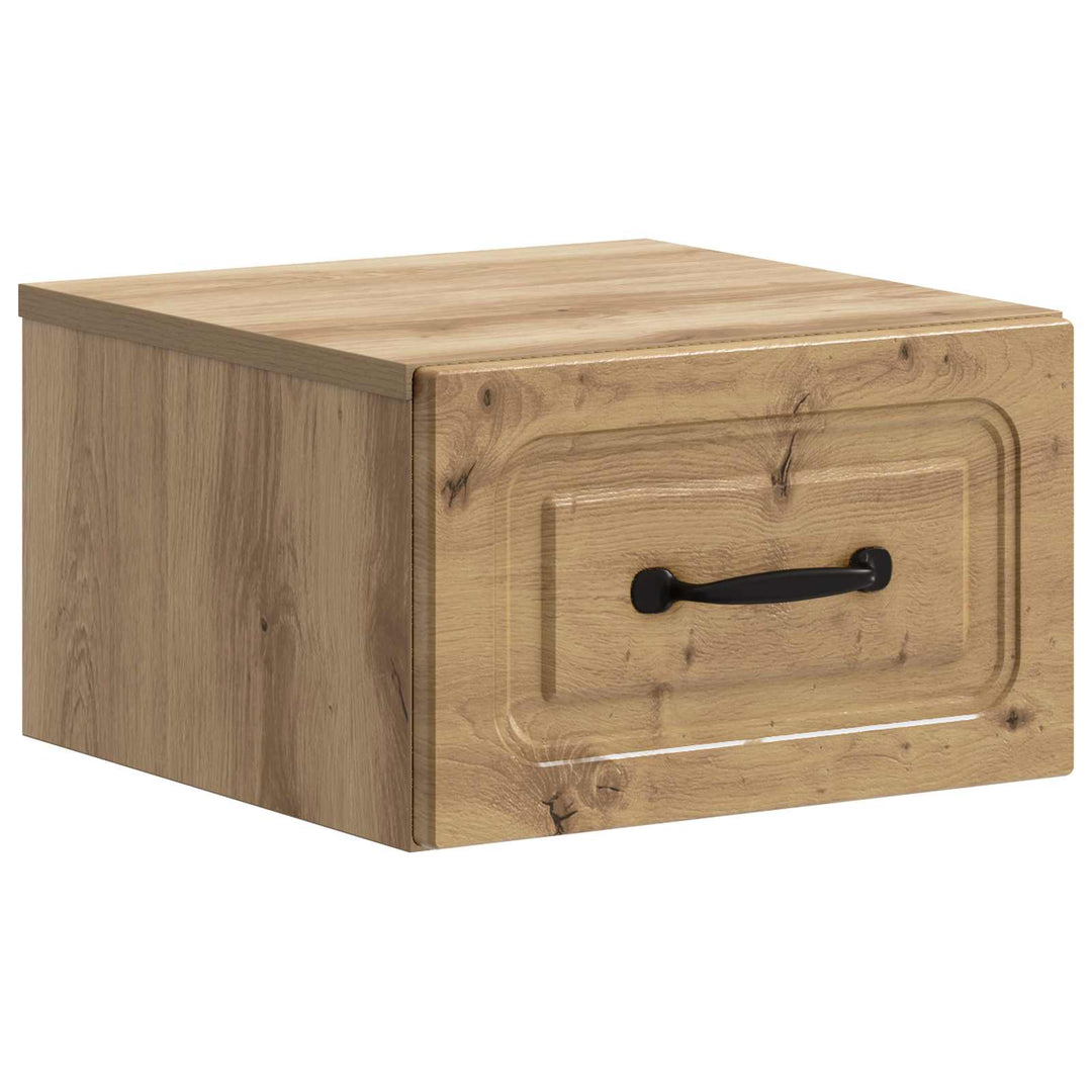 Væghængt Natbord med skuffe 2 pcs Artisan-eg 34,5 x 33 x 20 cm