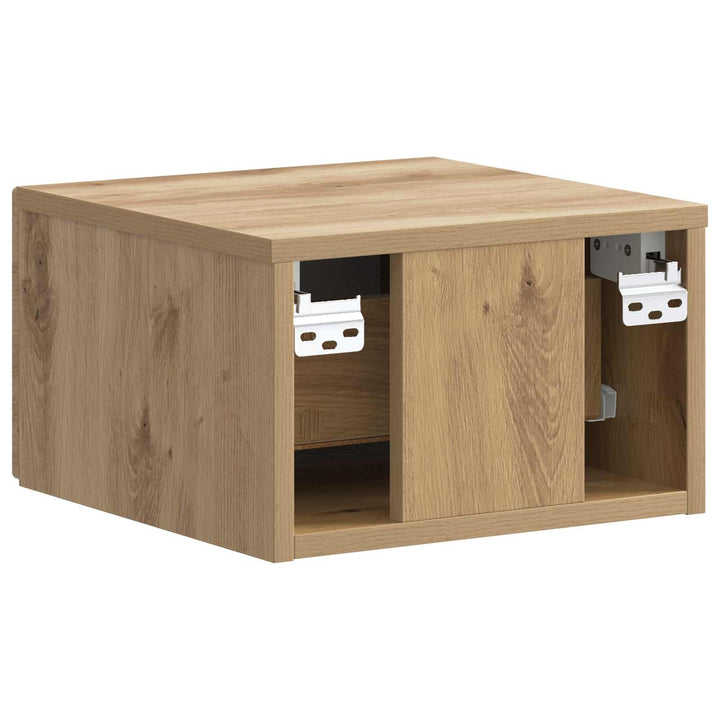 Væghængt Natbord med skuffe 2 pcs Artisan-eg 34,5 x 33 x 20 cm