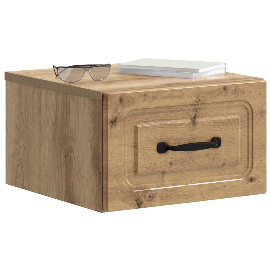 Væghængt Natbord med skuffe 2 pcs Artisan-eg 34,5 x 33 x 20 cm