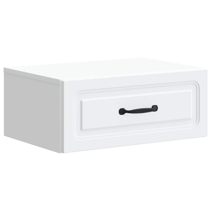 Væghængt Natbord 2 pcs Hvid 49 x 34,5 x 20 cm Konstrueret træ