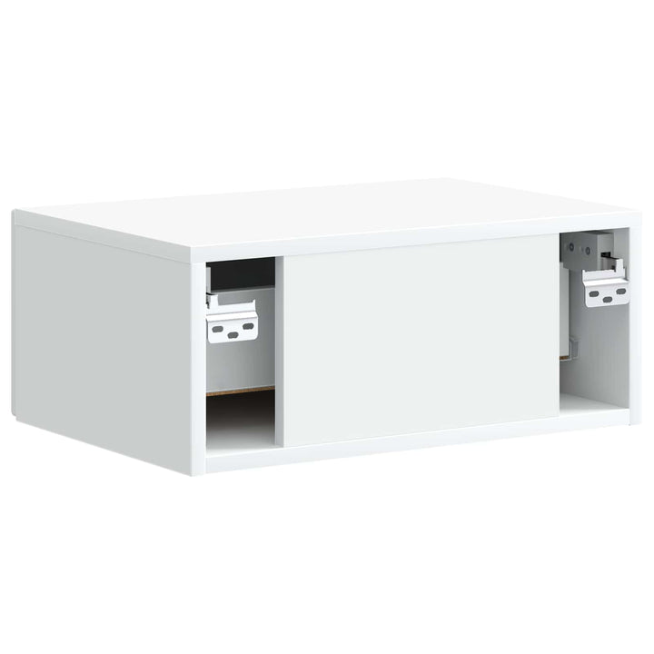 Væghængt Natbord 2 pcs Hvid 49 x 34,5 x 20 cm Konstrueret træ