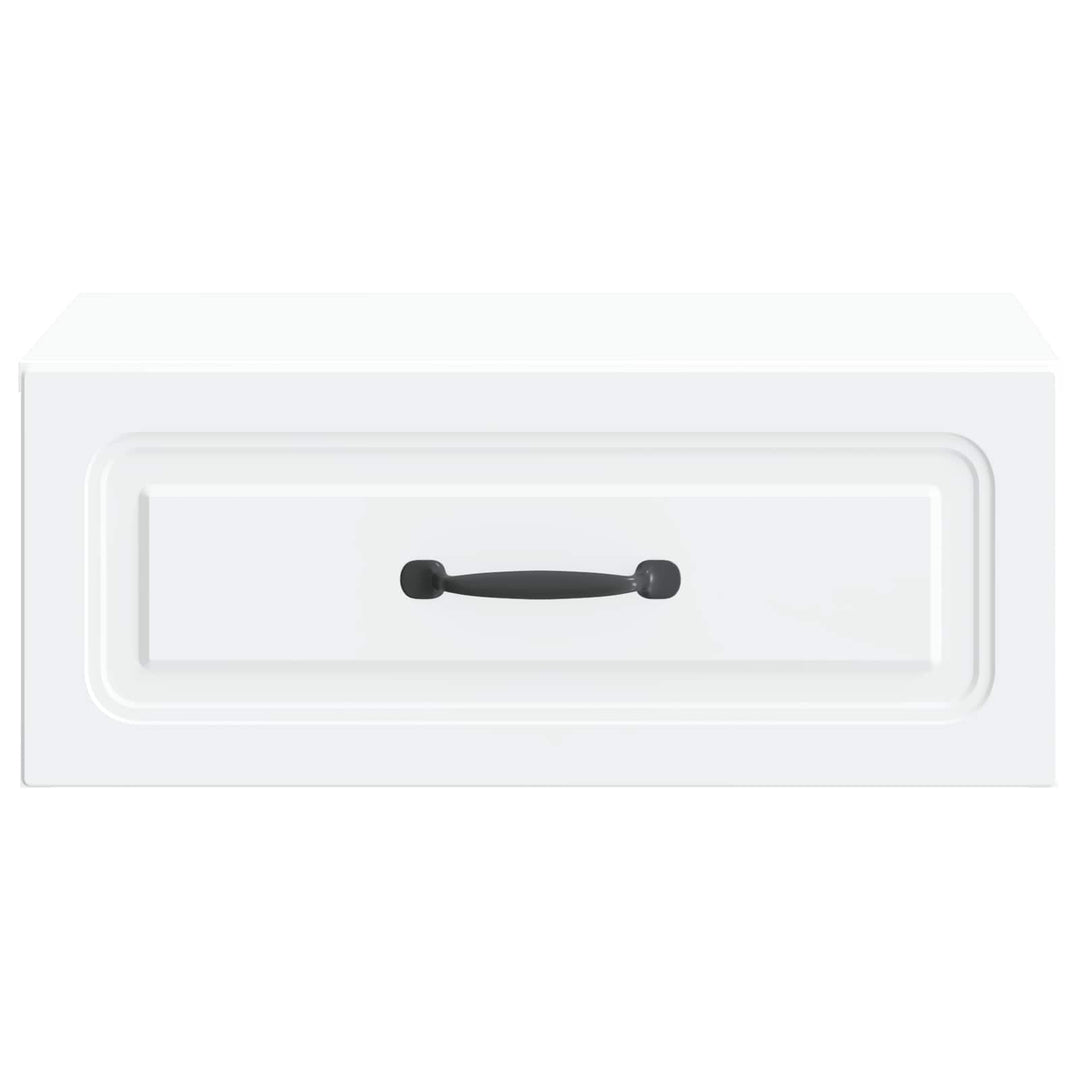 Væghængt Natbord 2 pcs Hvid 49 x 34,5 x 20 cm Konstrueret træ