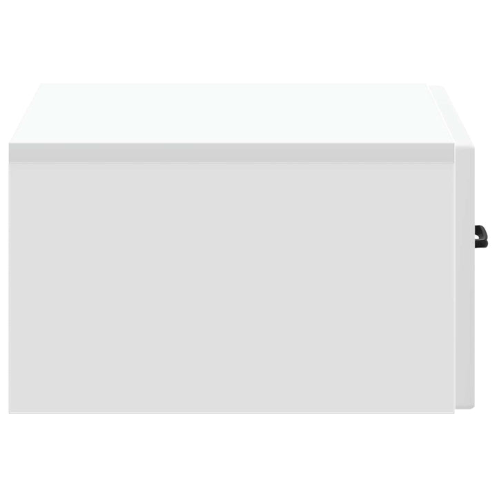 Væghængt Natbord 2 pcs Hvid 49 x 34,5 x 20 cm Konstrueret træ