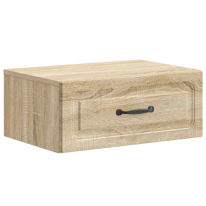 Væghængt Natbord Sonoma-eg 49 x 34,5 x 20 cm Konstrueret træ