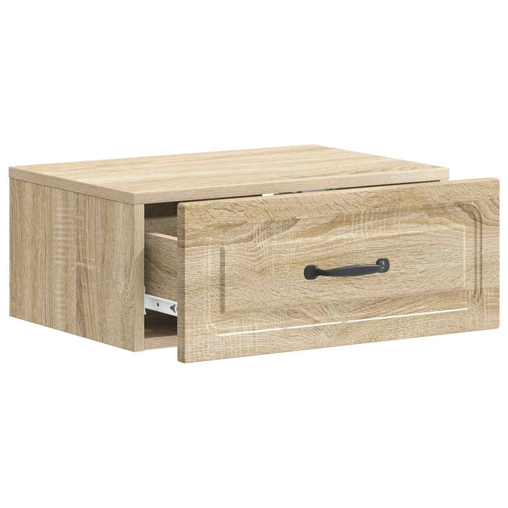 Væghængt Natbord Sonoma-eg 49 x 34,5 x 20 cm Konstrueret træ