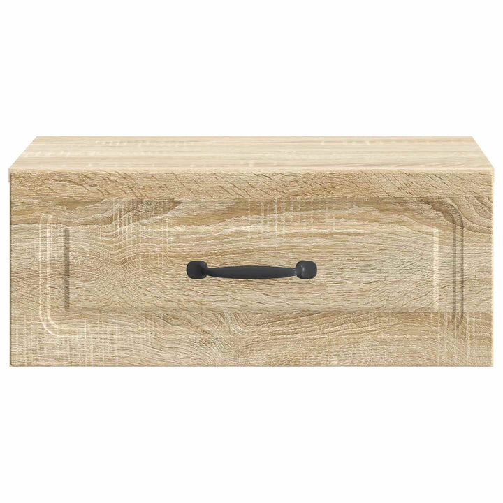 Væghængt Natbord med skuffe 2 pcs Sonoma-eg 49 x 34,5 x 20 cm