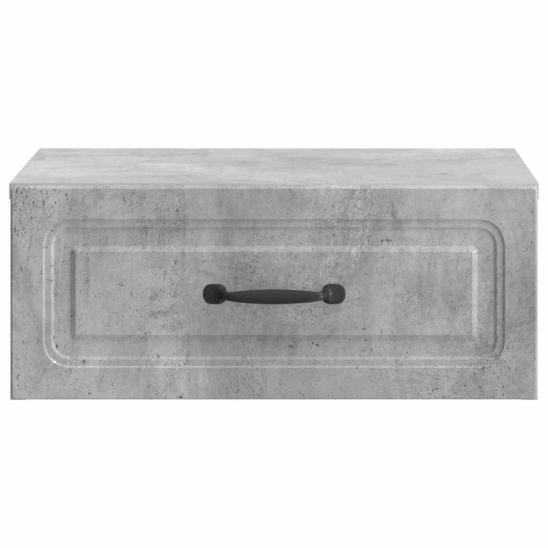 Væghængt Natbord med skuffe 2 pcs Betongrå 49 x 34,5 x 20 cm