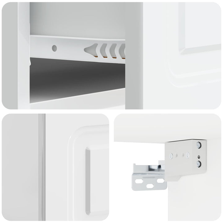 Væghængt Natbord 2 pcs Hvid højglans 49 x 34,5 x 20 cm