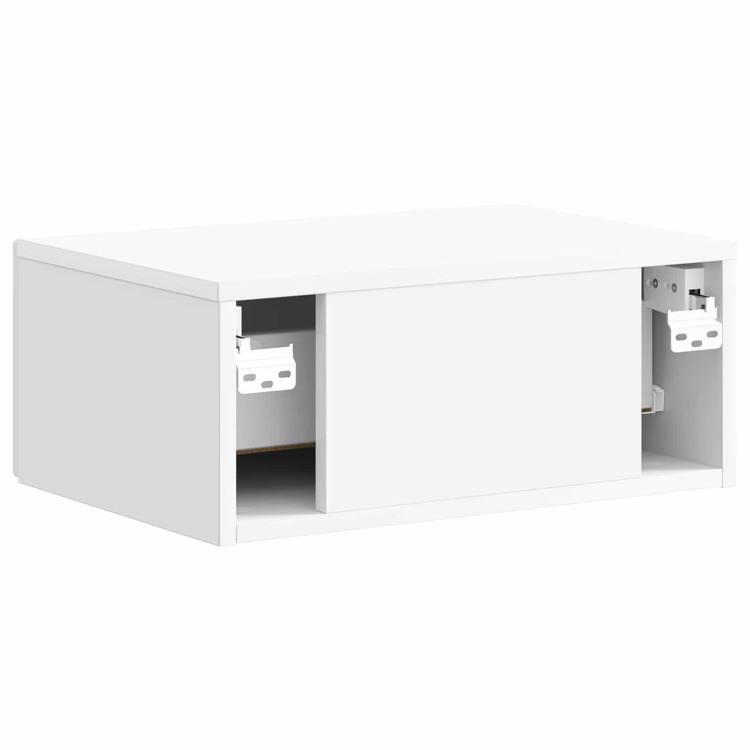 Væghængt Natbord 2 pcs Hvid højglans 49 x 34,5 x 20 cm