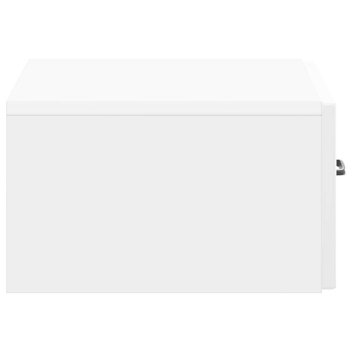 Væghængt Natbord 2 pcs Hvid højglans 49 x 34,5 x 20 cm