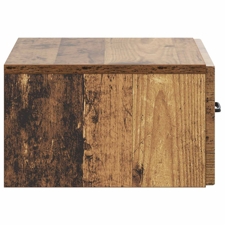 Væghængt Natbord Gammelt træ 49 x 34,5 x 20 cm Konstrueret træ