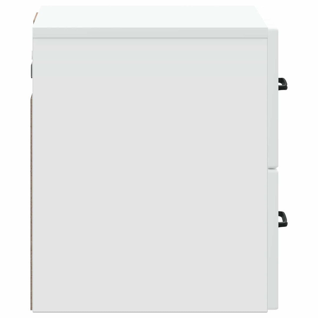 Væghængt Natbord 2 pcs Hvid 34,5 x 33 x 40 cm Konstrueret træ