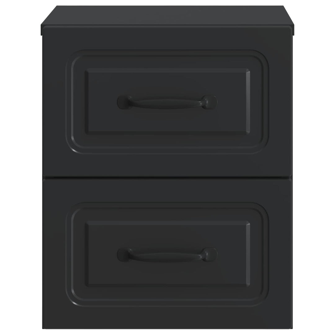Væghængt Natbord 2 pcs Sort 34,5 x 33 x 40 cm Konstrueret træ
