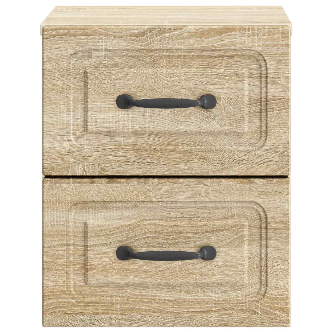 Væghængt Natbord Sonoma-eg 34,5 x 33 x 40 cm Konstrueret træ