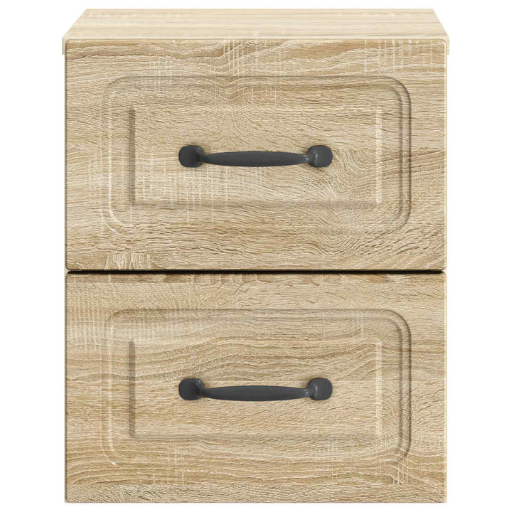 Væghængt Natbord Sonoma-eg 34,5 x 33 x 40 cm Konstrueret træ