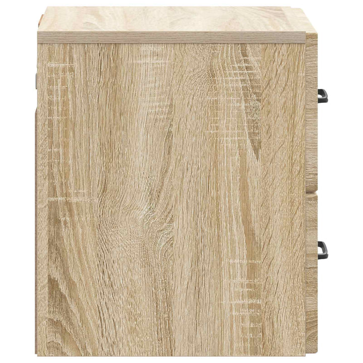 Væghængt Natbord med skuffe 2 pcs Sonoma-eg 34,5 x 33 x 40 cm