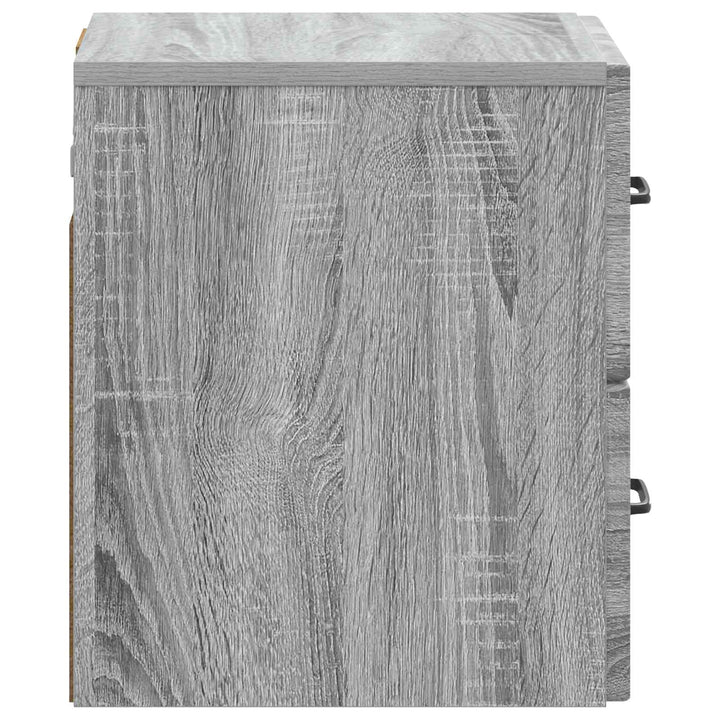 Væghængt Natbord 2 pcs Grå sonoma-eg 34,5 x 33 x 40 cm
