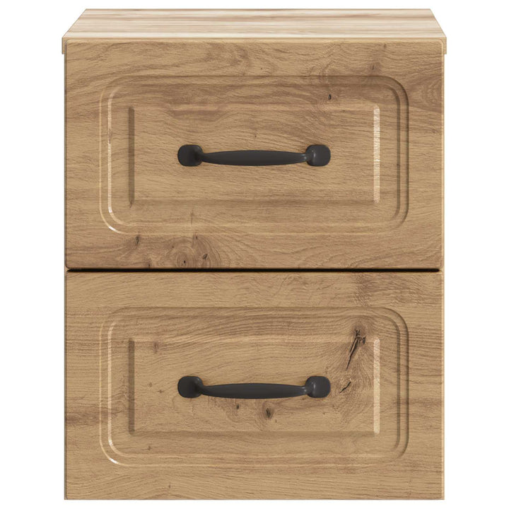 Væghængt Natbord med skuffe 2 pcs Artisan-eg 34,5 x 33 x 40 cm