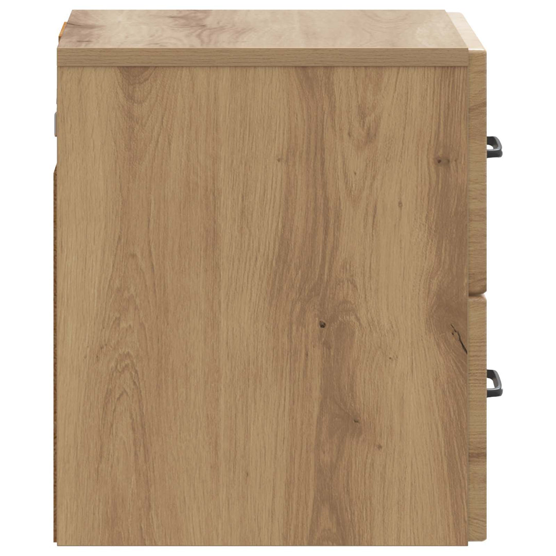 Væghængt Natbord med skuffe 2 pcs Artisan-eg 34,5 x 33 x 40 cm