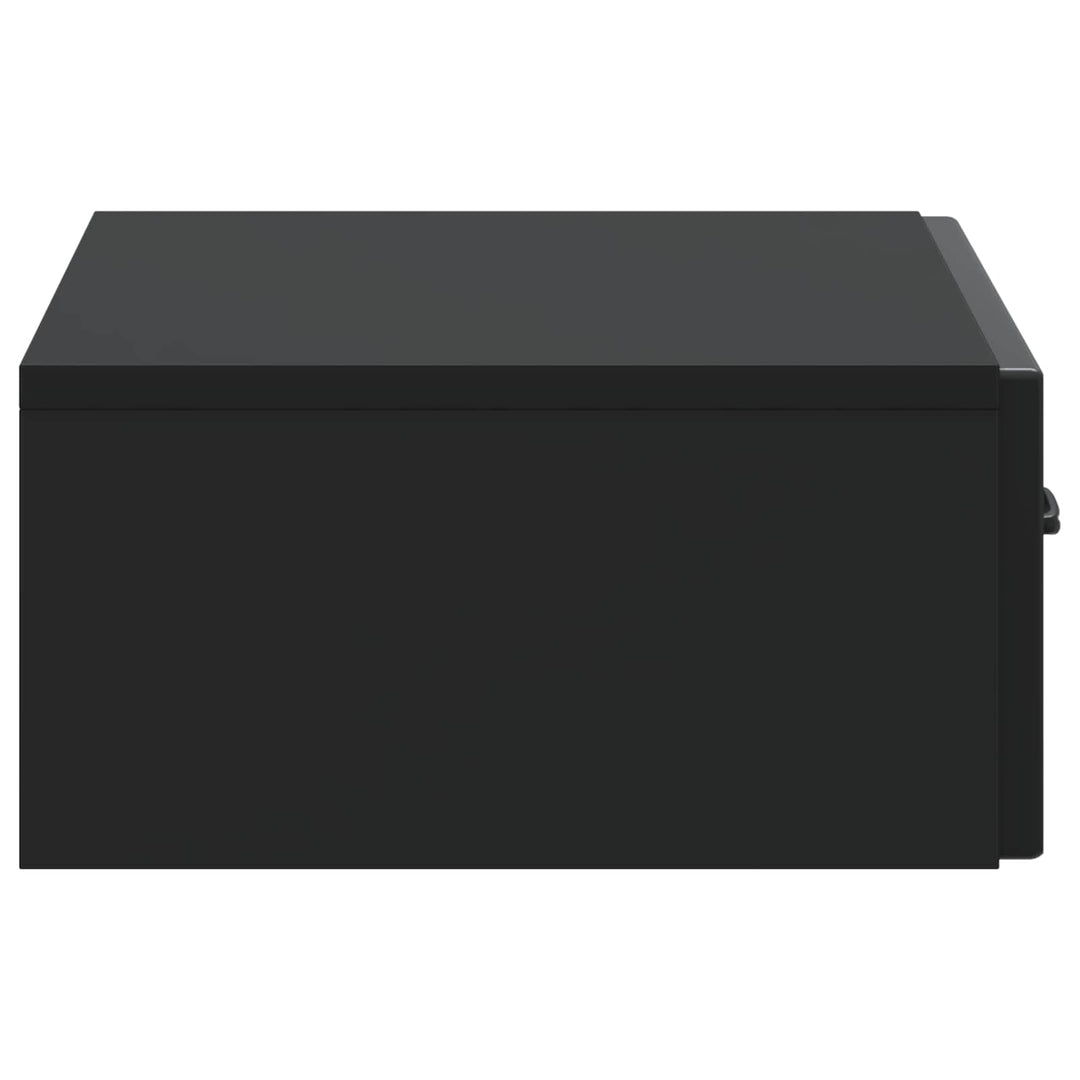 Væghængt Sideskab Sort 59 x 34,5 x 17 cm Konstrueret træ