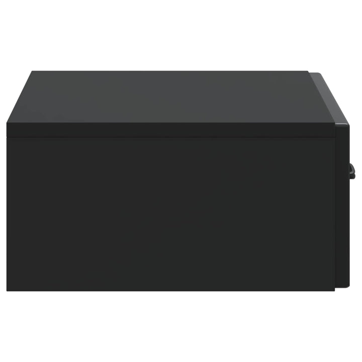 Væghængt Sideskab Sort 59 x 34,5 x 17 cm Konstrueret træ