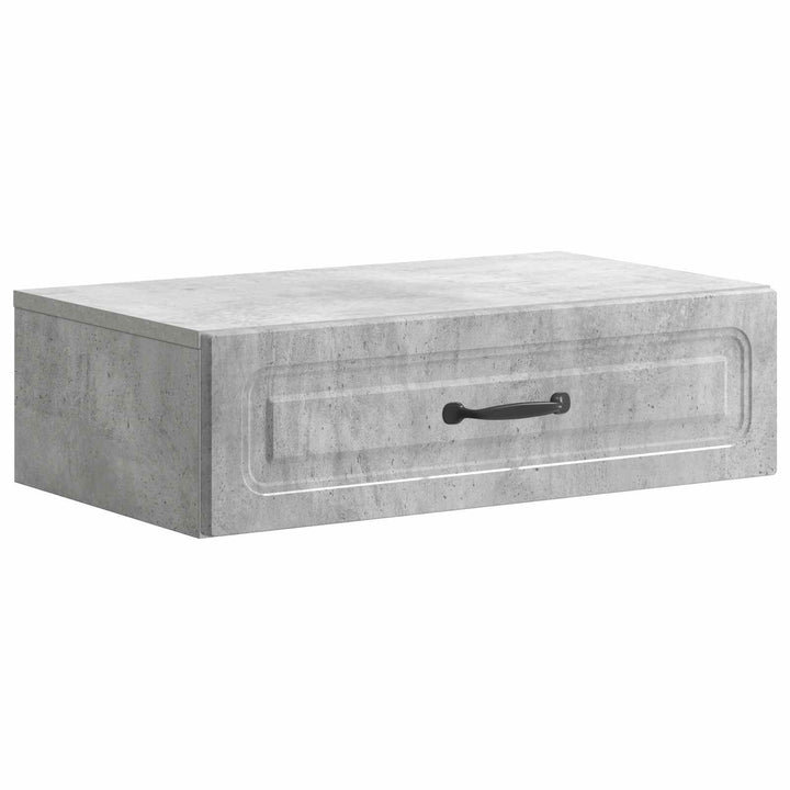 Væghængt Sideskab Betongrå 59 x 34,5 x 17 cm Konstrueret træ