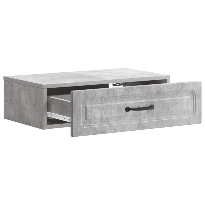 Væghængt Sideskab Betongrå 59 x 34,5 x 17 cm Konstrueret træ