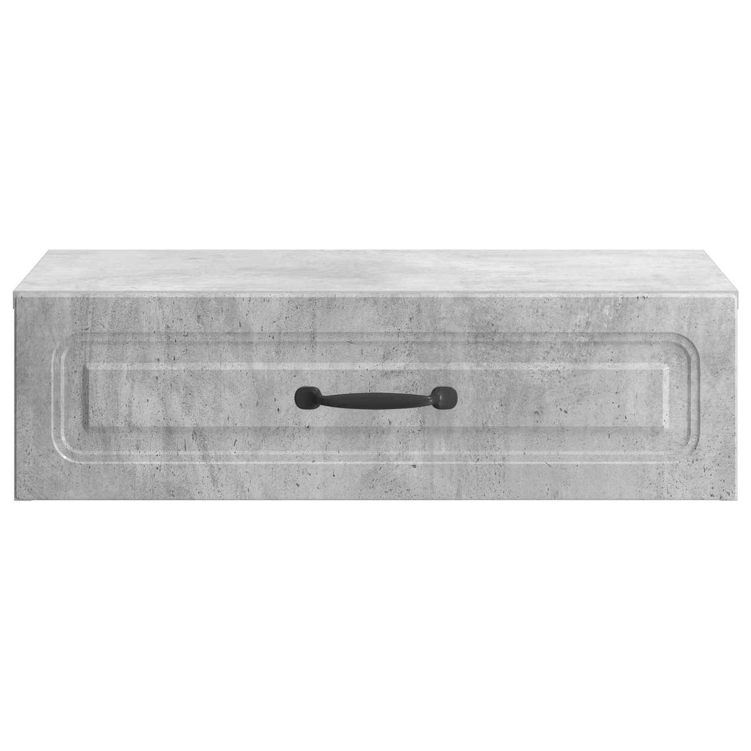 Væghængt Sideskab Betongrå 59 x 34,5 x 17 cm Konstrueret træ