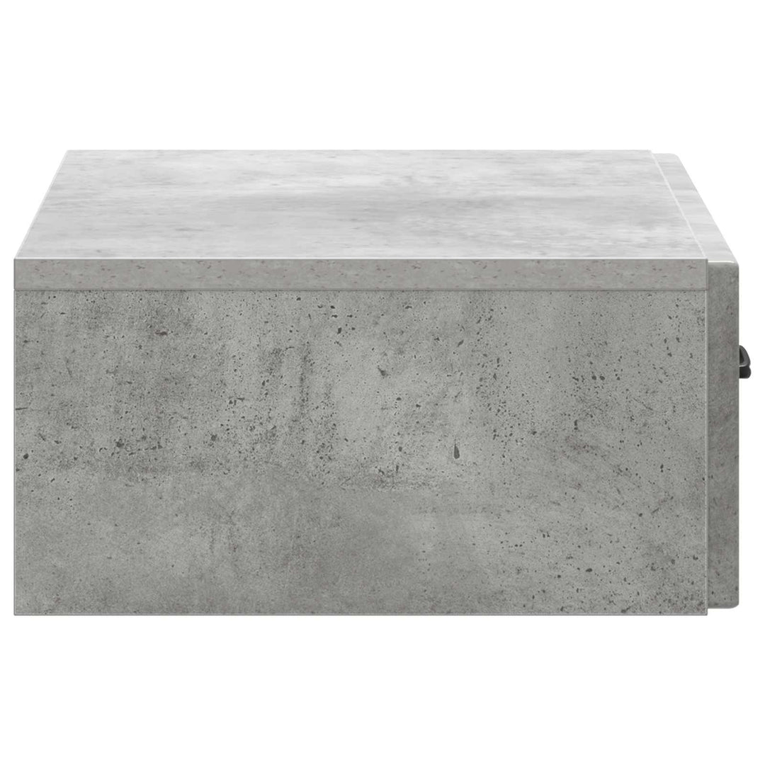 Væghængt Sideskab Betongrå 59 x 34,5 x 17 cm Konstrueret træ