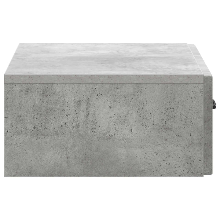 Væghængt Sideskab Betongrå 59 x 34,5 x 17 cm Konstrueret træ