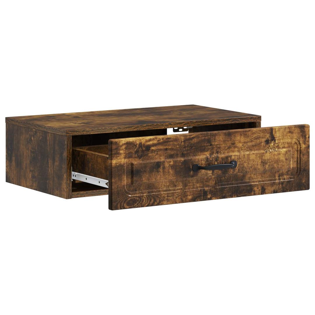 Væghængt Sideskab Røget eg 59 x 34,5 x 17 cm Konstrueret træ