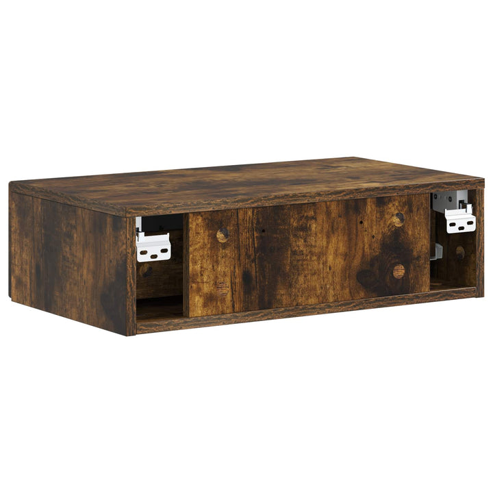 Væghængt Sideskab Røget eg 59 x 34,5 x 17 cm Konstrueret træ