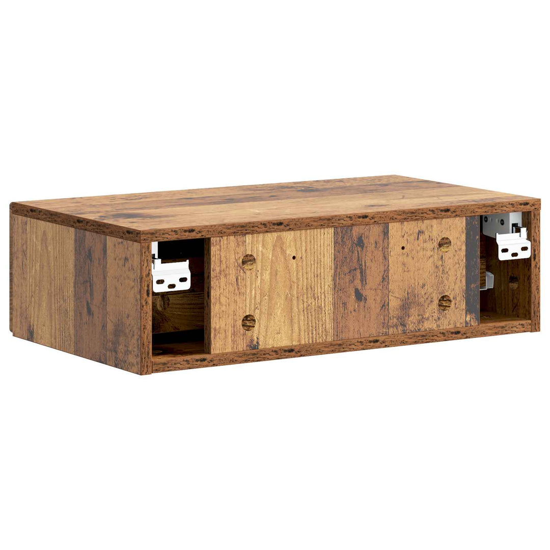 Væghængt Sideskab Gammelt træ 59 x 34,5 x 17 cm Konstrueret træ