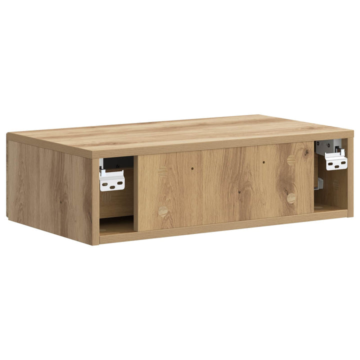 Væghængt Sideskab 59 x 34,5 x 17 cm Konstrueret træ Artisan-eg