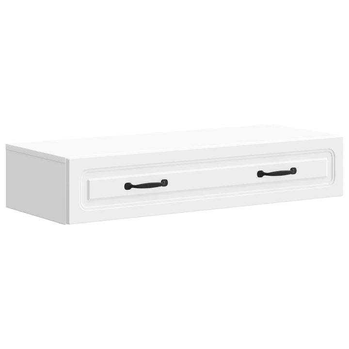 Væghængt Sideskab Hvid 87,5 x 34,5 x 17 cm Konstrueret træ