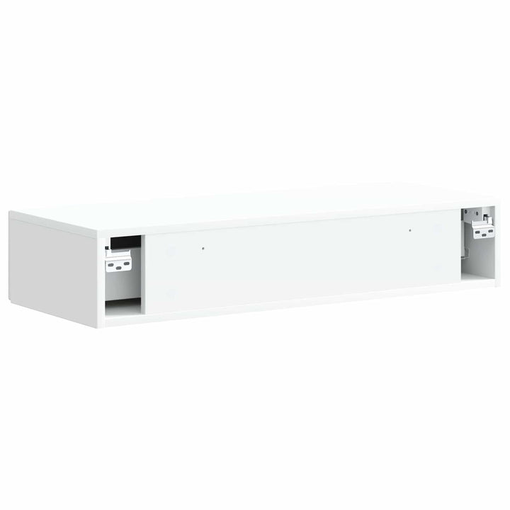 Væghængt Sideskab Hvid 87,5 x 34,5 x 17 cm Konstrueret træ