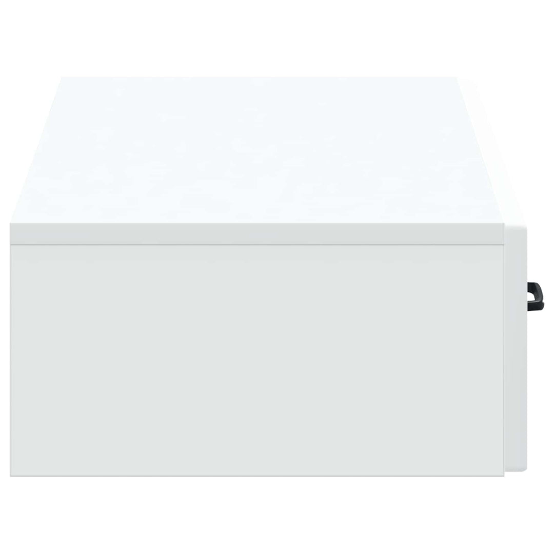 Væghængt Sideskab Hvid 87,5 x 34,5 x 17 cm Konstrueret træ