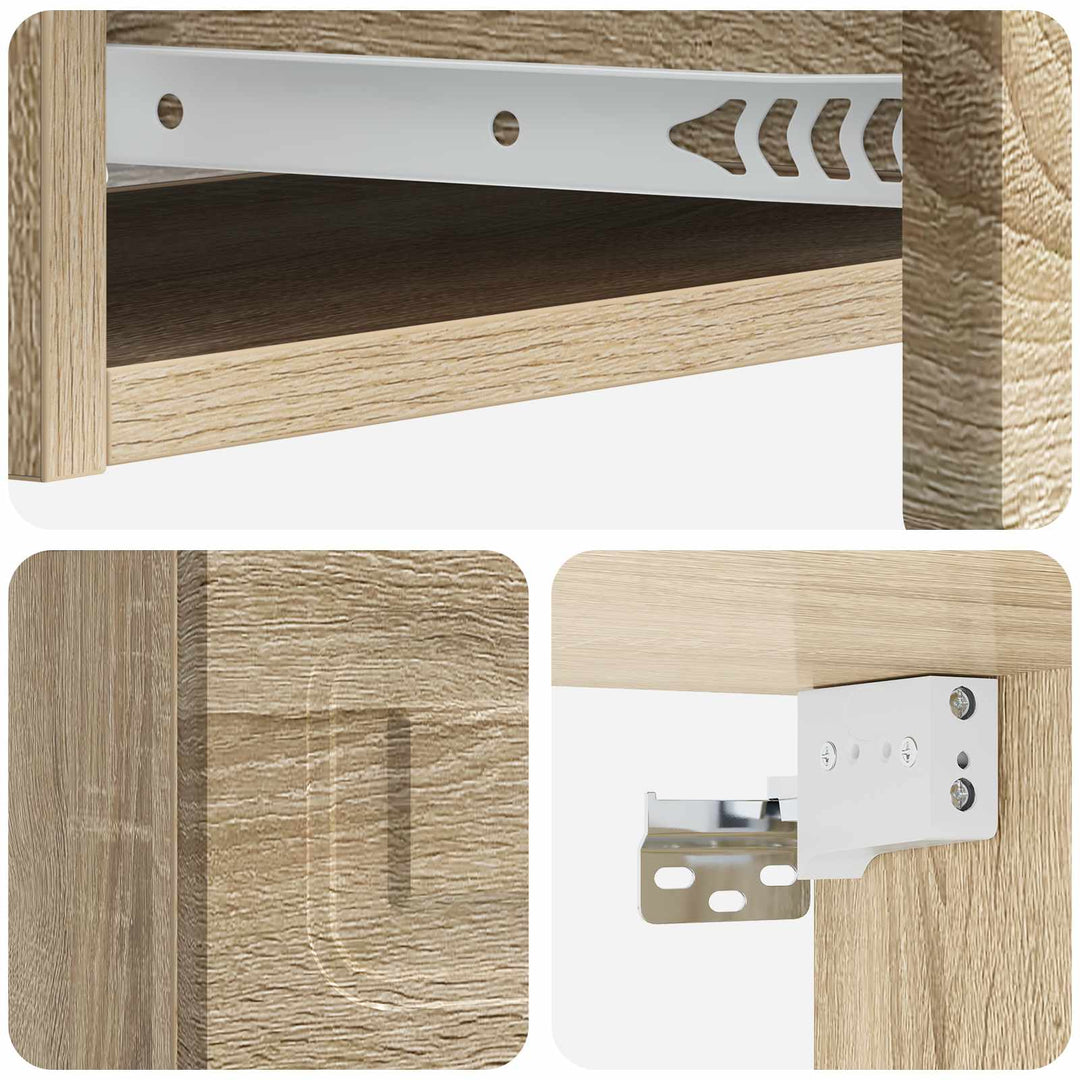 Væghængt Sideskab Sonoma-eg 87,5 x 34,5 x 17 cm Konstrueret træ