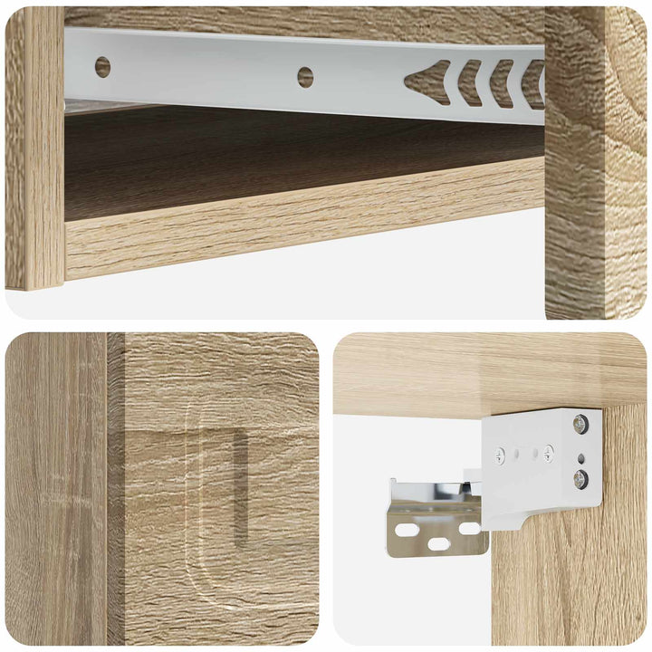 Væghængt Sideskab Sonoma-eg 87,5 x 34,5 x 17 cm Konstrueret træ