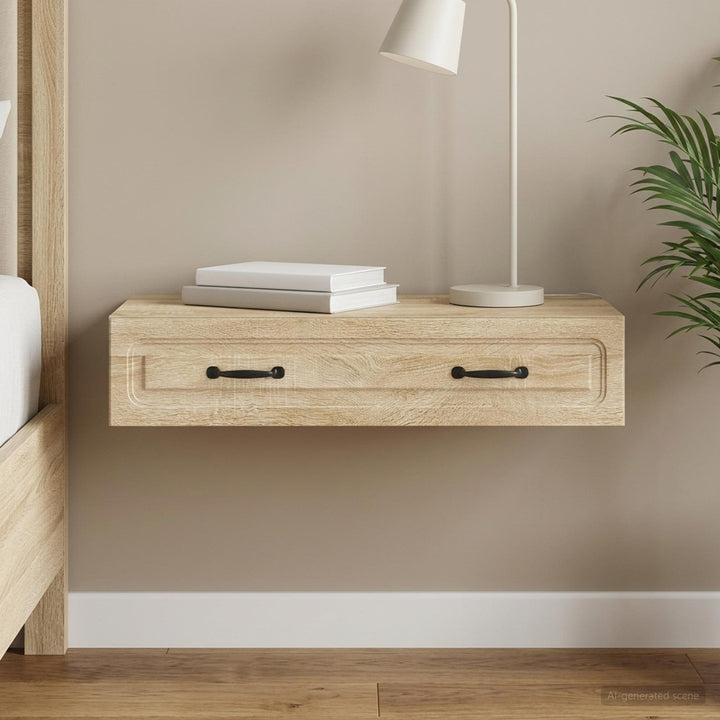 Væghængt Sideskab Sonoma-eg 87,5 x 34,5 x 17 cm Konstrueret træ