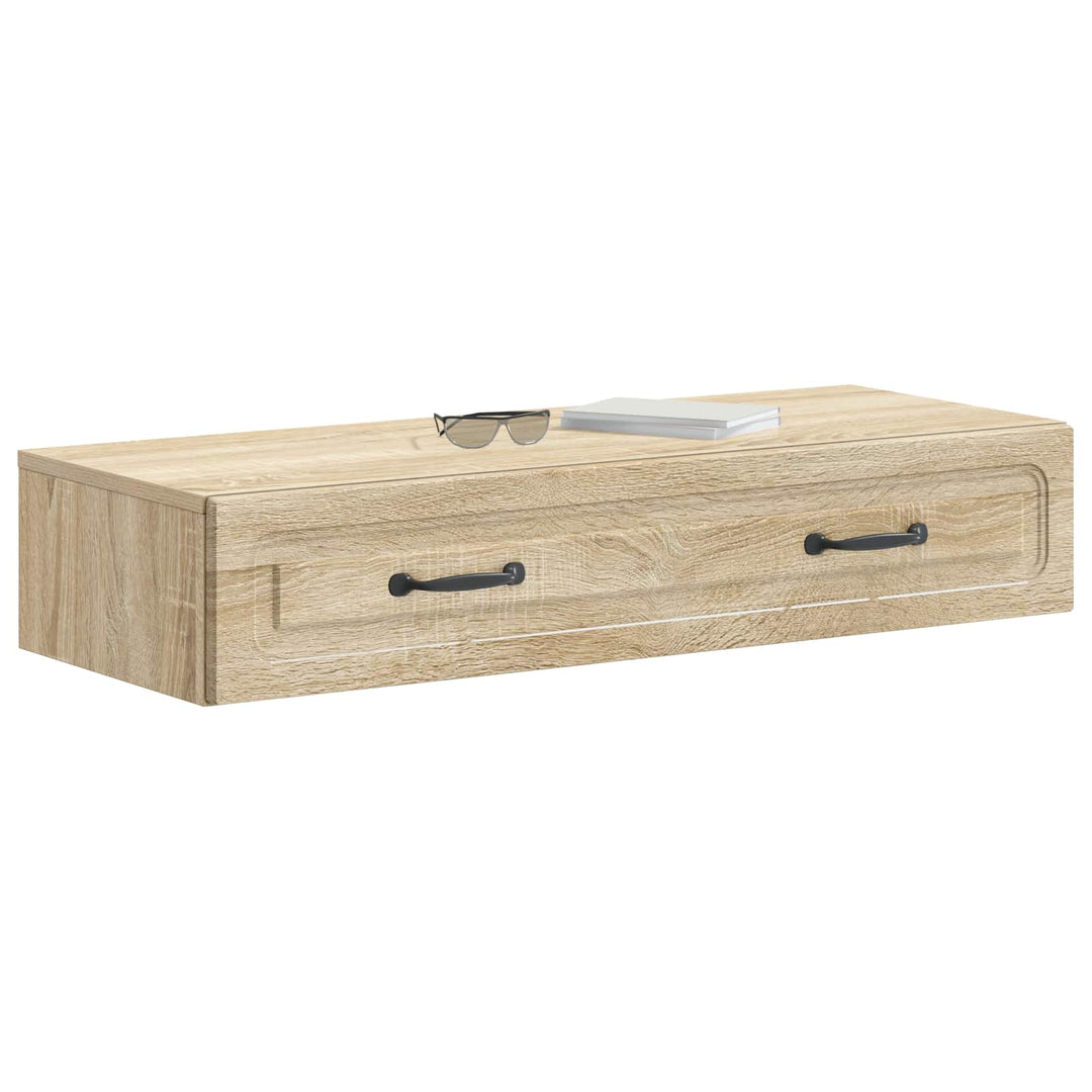 Væghængt Sideskab Sonoma-eg 87,5 x 34,5 x 17 cm Konstrueret træ