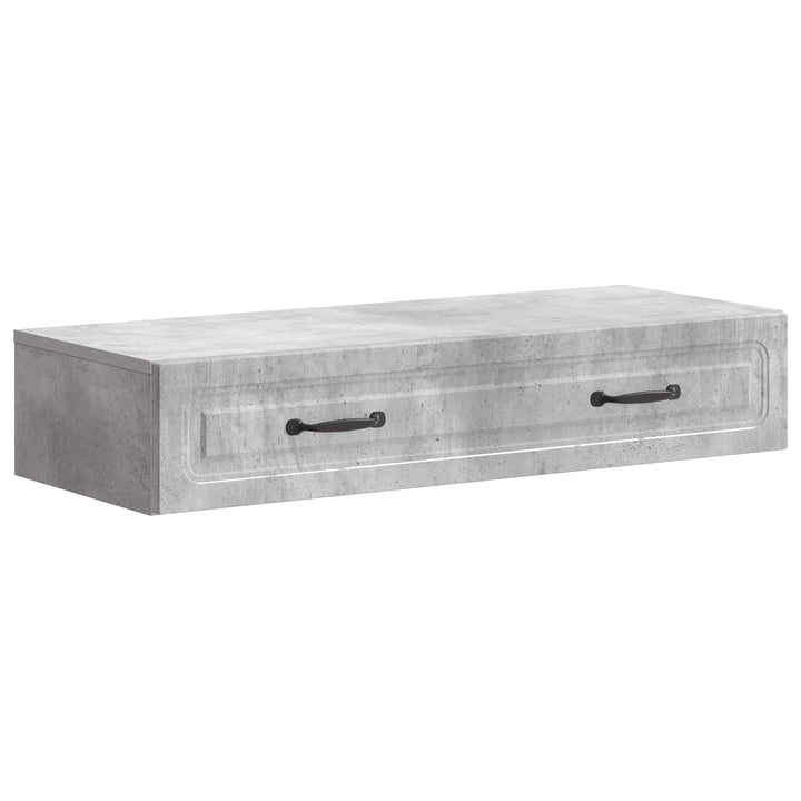 Væghængt Sideskab Betongrå 87,5 x 34,5 x 17 cm Konstrueret træ
