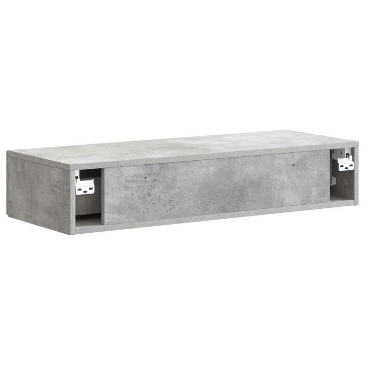 Væghængt Sideskab Betongrå 87,5 x 34,5 x 17 cm Konstrueret træ