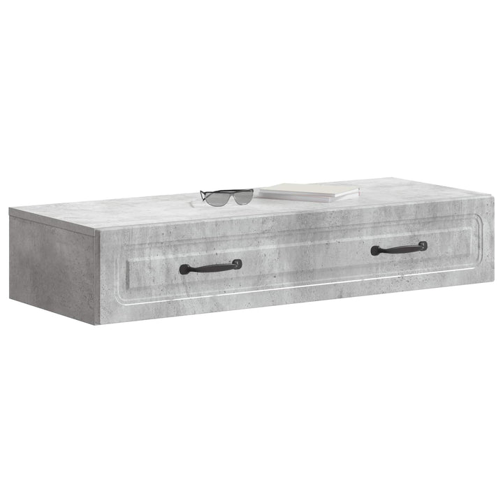 Væghængt Sideskab Betongrå 87,5 x 34,5 x 17 cm Konstrueret træ